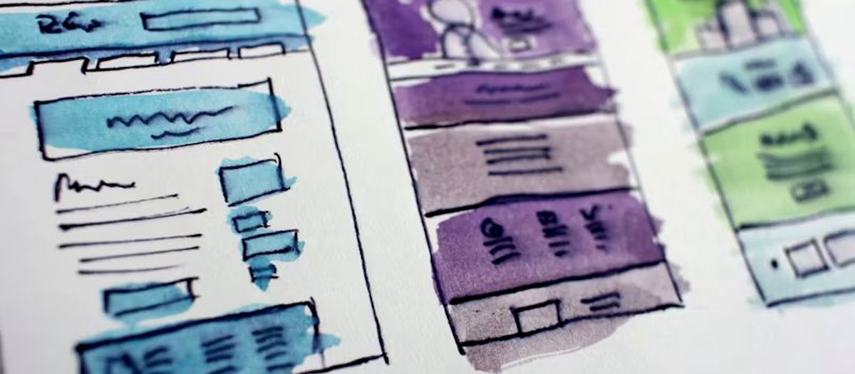 Website wireframe sketches