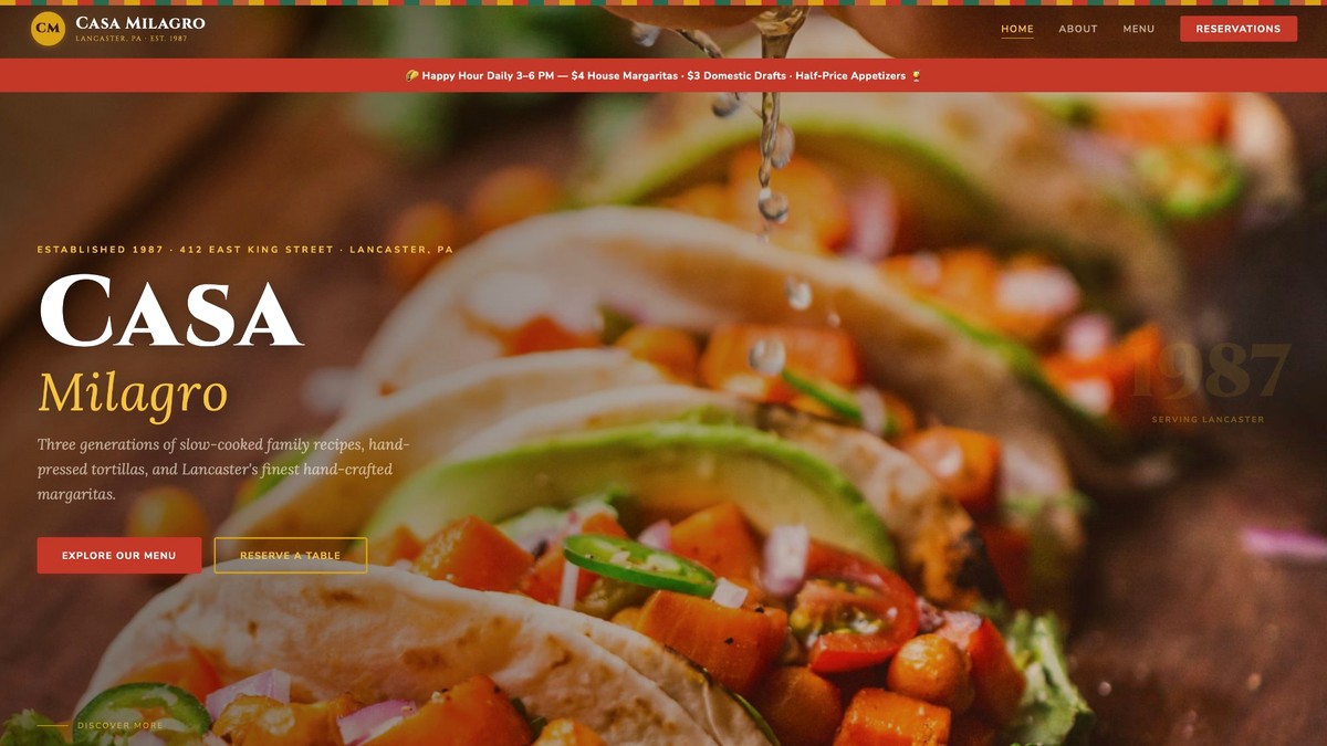 Casa Milagro home page